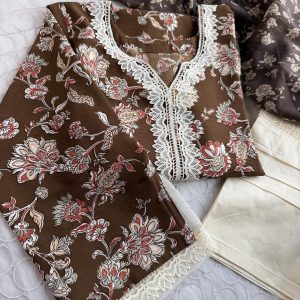 Brown bloom kurti