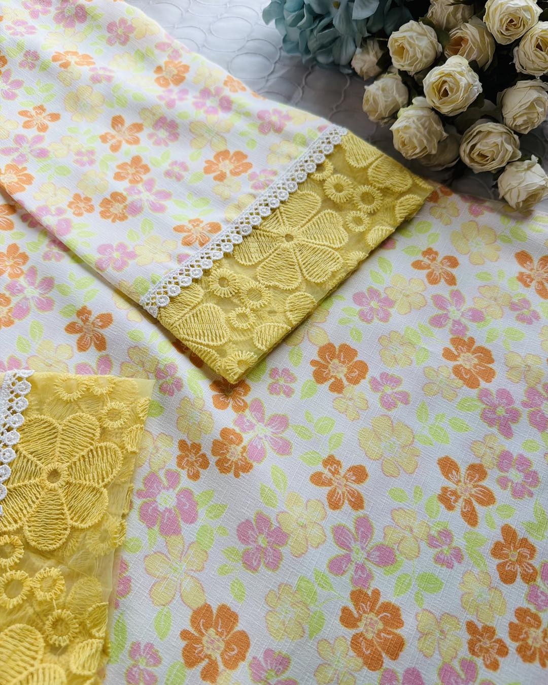 Yellow Neck kurti - Image 4