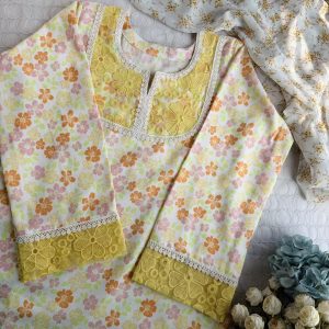 Yellow Neck kurti