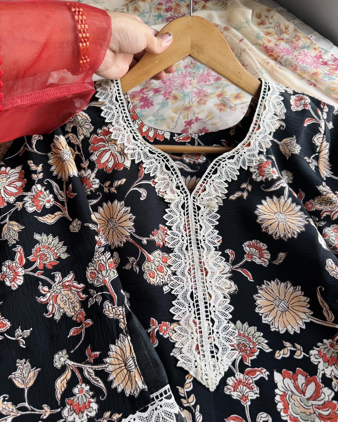floral lace kurti - Image 4