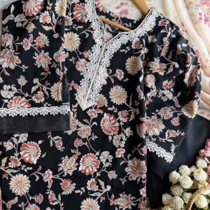 floral lace kurti