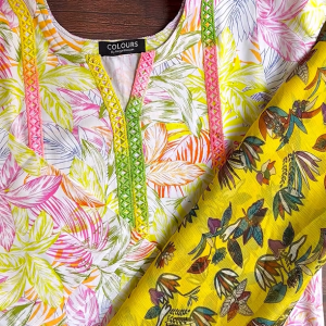 Colourful Leaf Kurti