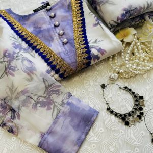 Lavender Foil Kurti-3