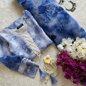 Blue Foil Kurti