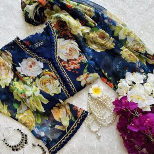 Navy Blue Jorjet Kurti