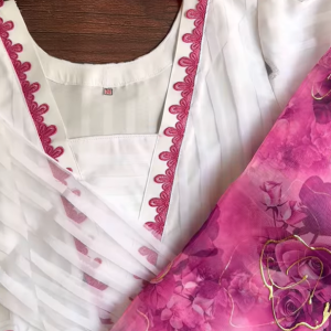 White Tissue organza kurti