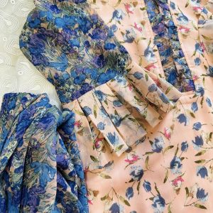 Peach Floral kurti