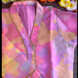 Purple Iris foil Kurti