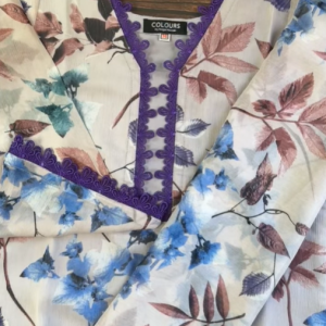 White Purple kurti