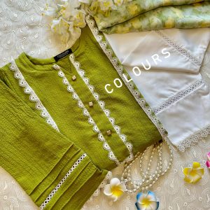 Olive jorjet  Kurti