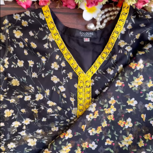 Black Floral Alia Cut