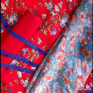Red kashmiri silk