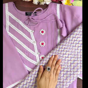 3Flower Lavender Kurti