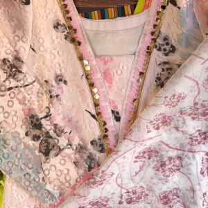 Baby Pink Masleen kurti