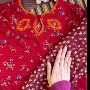 Red Floral Kurti