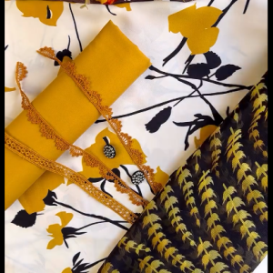 Mustard Pashmira Silk