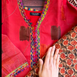 Red Foil Live Kurti