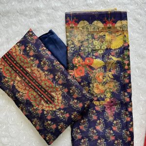 Navy Blue Toshor silk