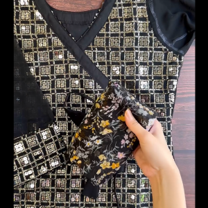 Black Sequence Kurti