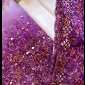white purple organza
