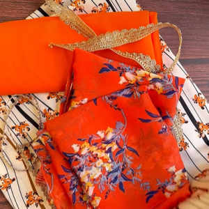 Orange Pashmira Silk