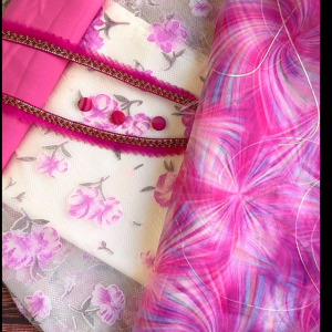 white pink organza