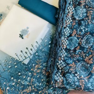 teal organza