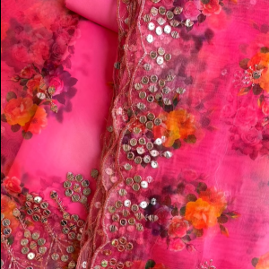Hot pink Organza