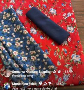 Red nevy floral