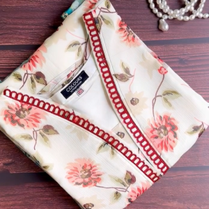 Creamy Flower kurti