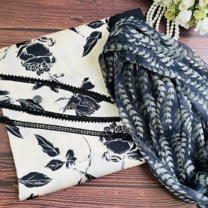 Black Rose Pashmira Silk