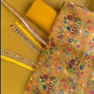 mustard crepe silk
