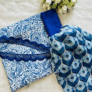 White Blue Lilen