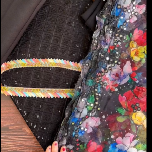 Black Floral Sequence 2nd orna