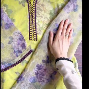 Yellow Shiny kurti