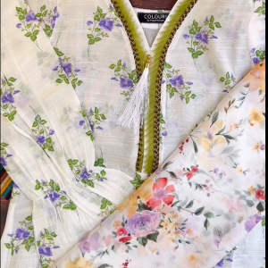 Purple Floral Cheese Kurti