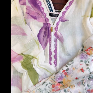 White Lavender Cheese Kurti