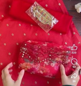 Red minakari katan