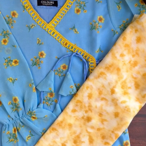 Sky Sunflower Kurti