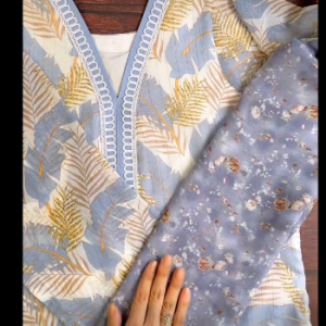 Sky Leaf Kurti