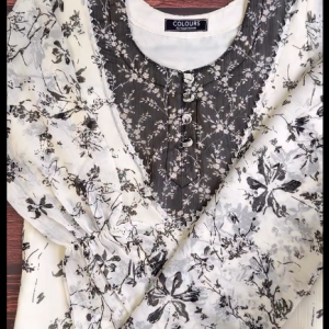 White Black kurti