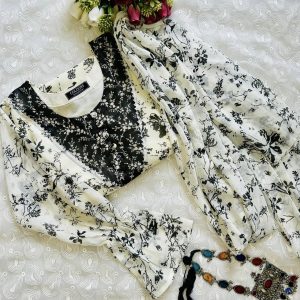 Creamy Black Kurti