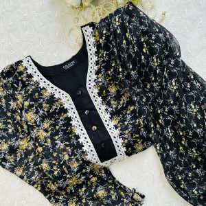 Black Floral Kurti