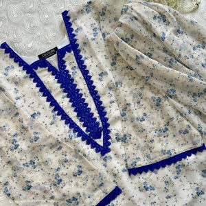 Blue Creamy Kurti