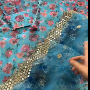 Sea Green Foil Kurti