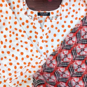 Orange Polka Kurti
