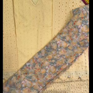 Cream chicken kurti
