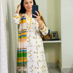 White Crincle  Kurti