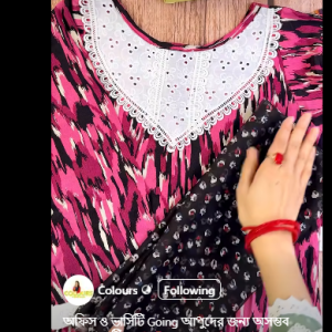 Pink Black Kurti