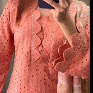 Peach Cotton Kurti